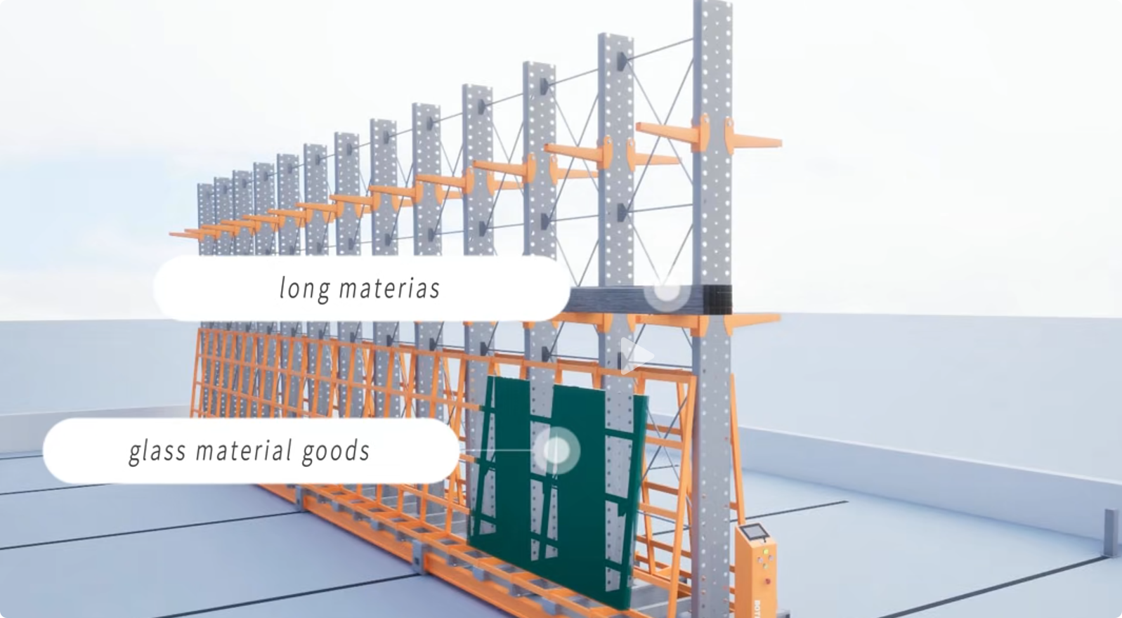 mobile cantilever racking Cataillement en porte-à-faux mobile