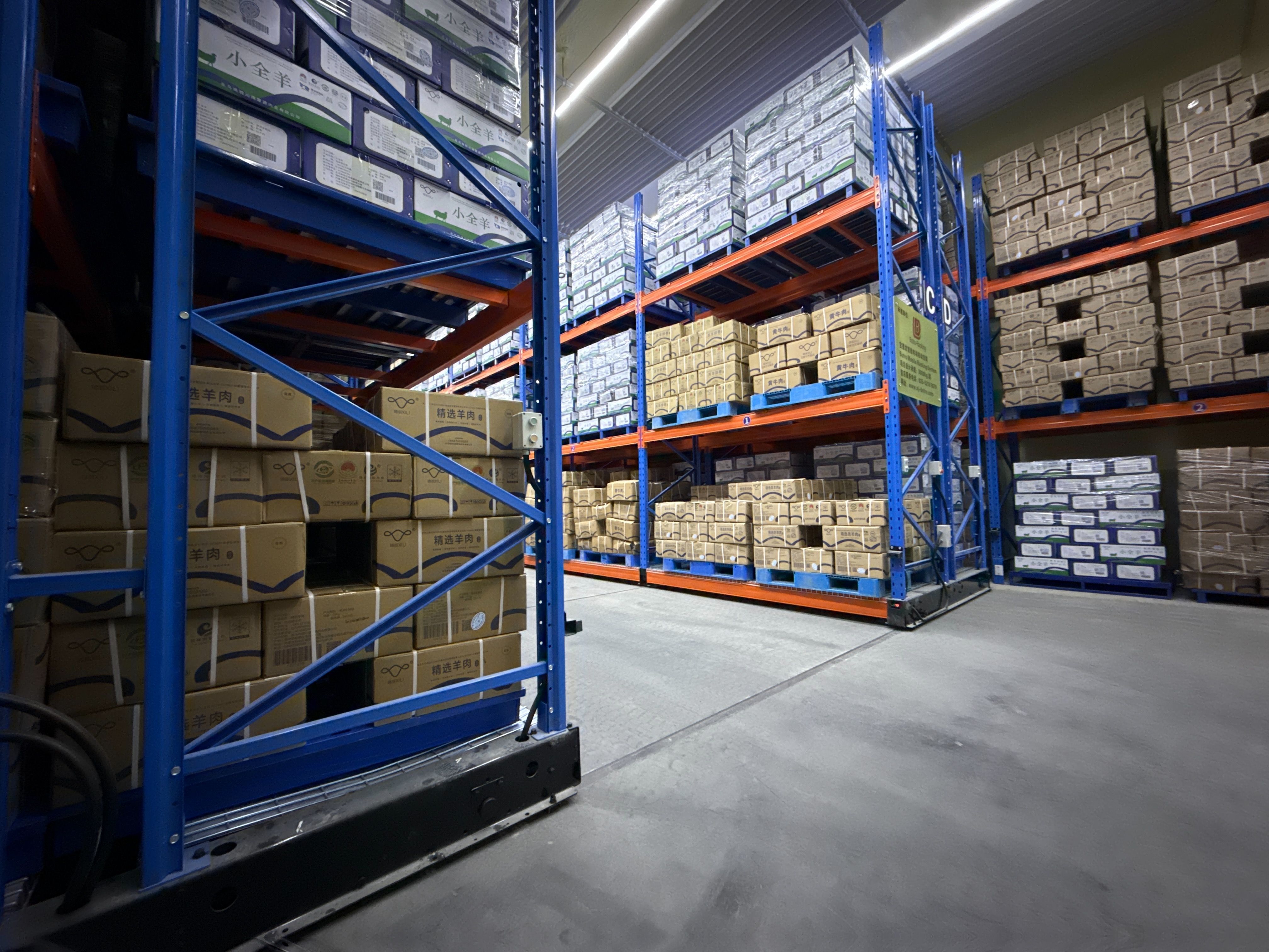 cold storage mobile racking Racks mobiles de stockage à froid