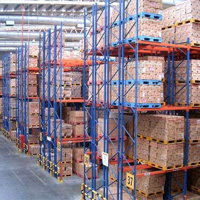 Rayonnage à palettes à double profondeur de stockage à haute densité