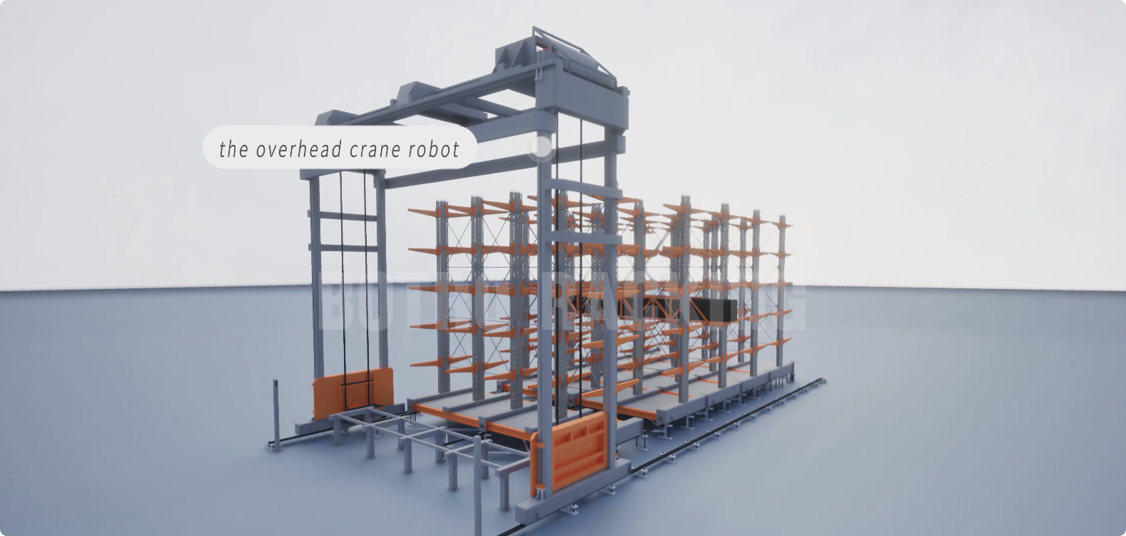 Système de stockage automatisé et de récupération automatisé de matériel long