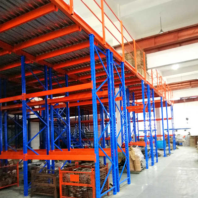 Mezzanine soutenue par support industriel en métal de capacité de charge élevée adaptée aux besoins du client